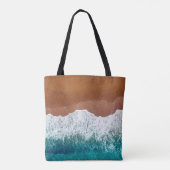 Meereswelle am Sandstrand, Aussicht auf den Hinter Tasche (Rückseite)