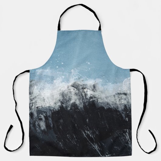 Meereswelle: handbemaltes Design Schürze (Vorderseite)