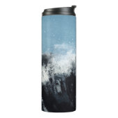 Meereswelle: handbemaltes Design Thermosbecher (Nach links gedreht)