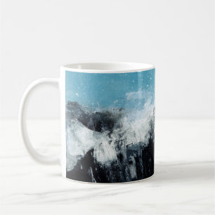 Meereswelle. Handgemalte Abbildung Kaffeetasse