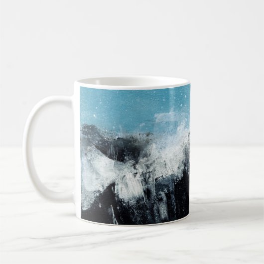 Meereswelle. Handgemalte Abbildung Kaffeetasse (Links)