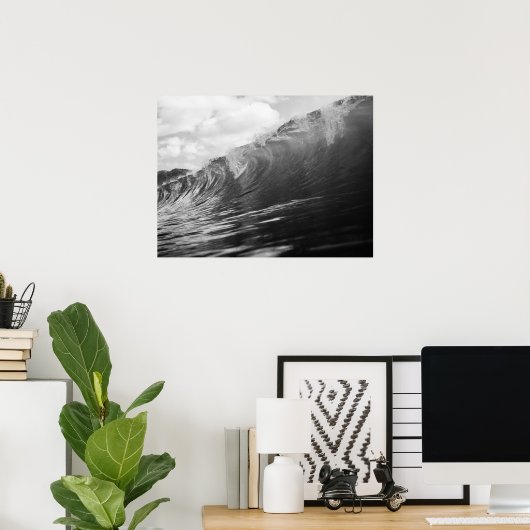 Meereswelle Leistungsstarke Surflandschaft Poster (Heimbüro)