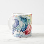 Meereswelle multicolor kaffeetasse (Vorderseite Links)