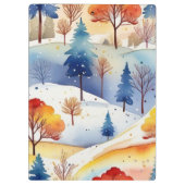 Meereswelle Multicolor Klemmbrett (Rückseite)