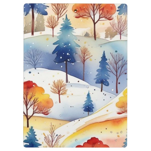 Meereswelle Multicolor Klemmbrett (Rückseite)