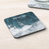 Meereswellen abstürzen getränkeuntersetzer (Linke Seite)