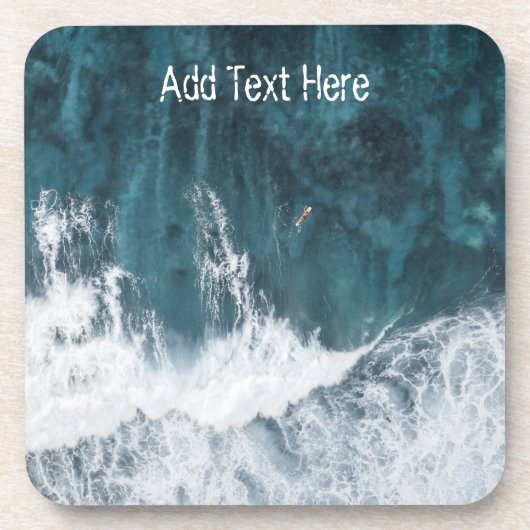 Meereswellen abstürzen getränkeuntersetzer (Vorderseite)