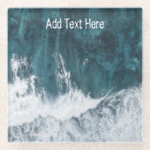 Meereswellen abstürzen glasuntersetzer (Vorderseite)