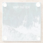 Meereswellen abstürzen glasuntersetzer (Rückseite)