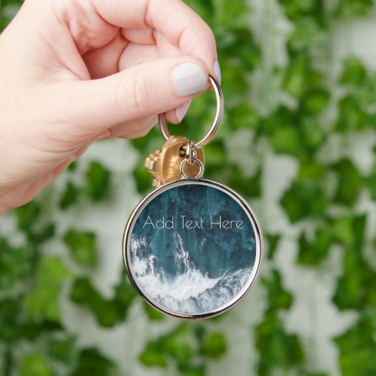 Meereswellen abstürzen schlüsselanhänger (Hand)