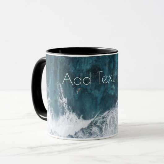 Meereswellen abstürzen tasse (Vorderseite Links)