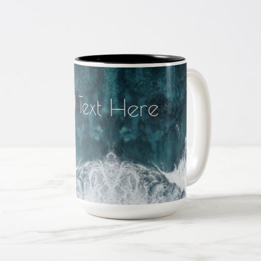 Meereswellen abstürzen zweifarbige tasse (VorderseiteRechts)