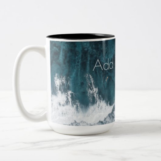 Meereswellen abstürzen zweifarbige tasse (Links)