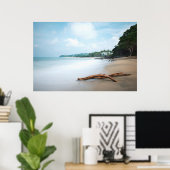 Meereswellen am Sandstrand Poster (Heimbüro)