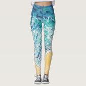 Meereswellen am Strand Leggings (Vorderseite)