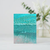 Meereswellen auf dem Sand Feiertagspostkarte (Stehend Vorderseite)