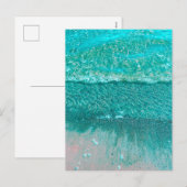 Meereswellen auf dem Sand Feiertagspostkarte (Vorne/Hinten)