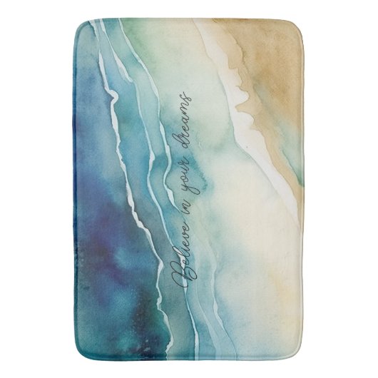 Meereswellen Badematte (Vorderseite Vertikal)