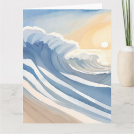 Meereswellen | Blaue Farbe Karte