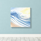 Meereswellen | Blaue Farbe Leinwanddruck (Insitu (Holzboden))