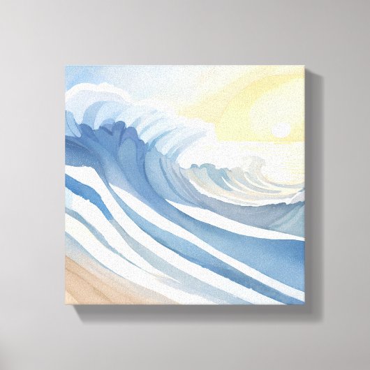 Meereswellen | Blaue Farbe Leinwanddruck (Vorderseite)