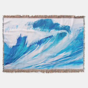 Meereswellen: Blumarine Wasserfarbe Schönheit. Decke
