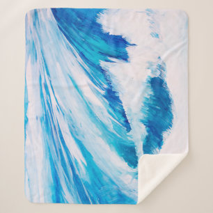 Meereswellen: Blumarine Wasserfarbe Schönheit. Sherpadecke