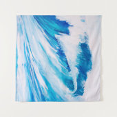 Meereswellen: Blumarine Wasserfarbe Schönheit. Wandteppich (Vorderseite (Horizontal))