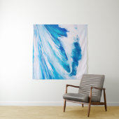 Meereswellen: Blumarine Wasserfarbe Schönheit. Wandteppich (Beispiel (Horizontal))