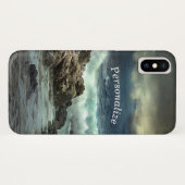 Meereswellen brechen zu Felsen ab Personalisieren Case-Mate iPhone Hülle (Rückseite (Horizontal))