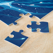 Meereswellen-Delphine Puzzle (Seite)