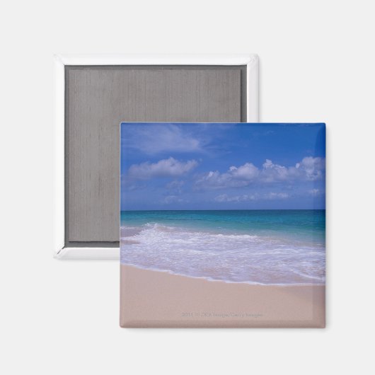 Meereswellen, die auf einen Sandstrand schmieden Magnet (Vorderseite/Rückseite)