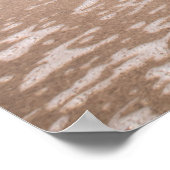 Meereswellen, die den Sand am Strand bedecken Poster (Ecke)