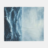 Meereswellen Fleecedecke (Vorderseite (Horizontal))