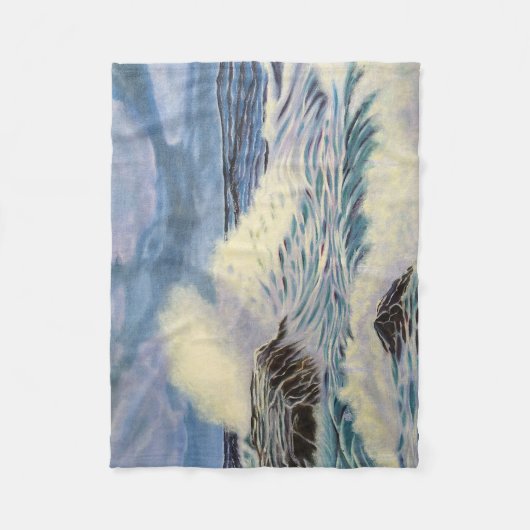 Meereswellen Fleecedecke (Vorderseite)