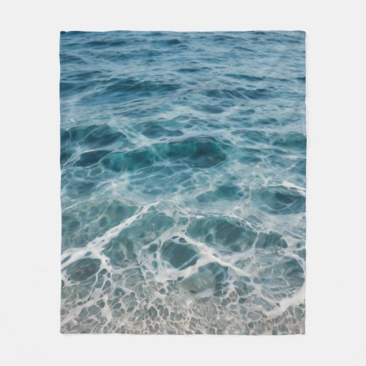 Meereswellen Fleecedecke (Vorderseite)