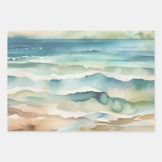 Meereswellen Geschenkpapier Set (Vorderseite 2)