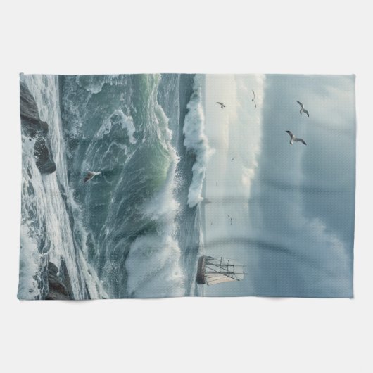 Meereswellen Geschirrtuch (Horizontal)