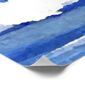 Meereswellen Geschmack des Blue Decor Poster (Ecke)