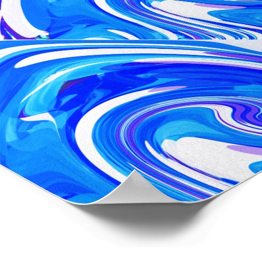 Meereswellen im Abend Poster (Ecke)