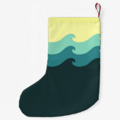 Meereswellen im individuelle Name Kleiner Weihnachtsstrumpf (Rückseite)