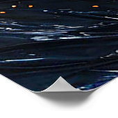 Meereswellen in lebhaften Farbtönen Poster (Ecke)