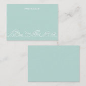 Meereswellen Küstenkinder personalisiert Mitteilungskarte (Vorne/Hinten)