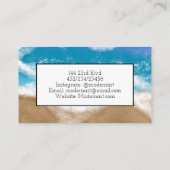 Meereswellen Küstenküste Visitenkarte (Rückseite)