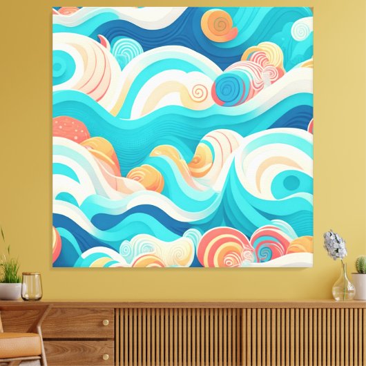 Meereswellen Leinwanddruck (Insitu (Wohnzimmer))
