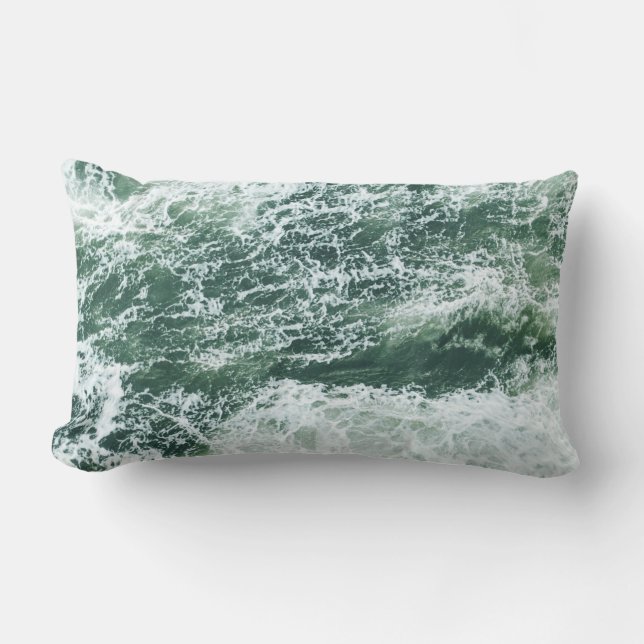 Meereswellen Lendenkissen (Vorderseite)