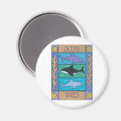 Meereswellen Magnet (Vorderseite/Rückseite)