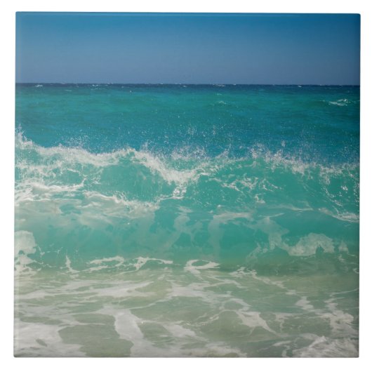Meereswellen Meeresküste Aqua Nautical Beach Sea C Fliese (Vorderseite)