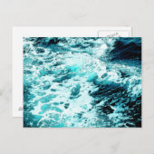 Meereswellen Meeresschaum Wasser Textur Postkarte (Vorne/Hinten)