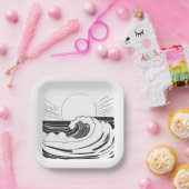 Meereswellen Pappteller (Party)